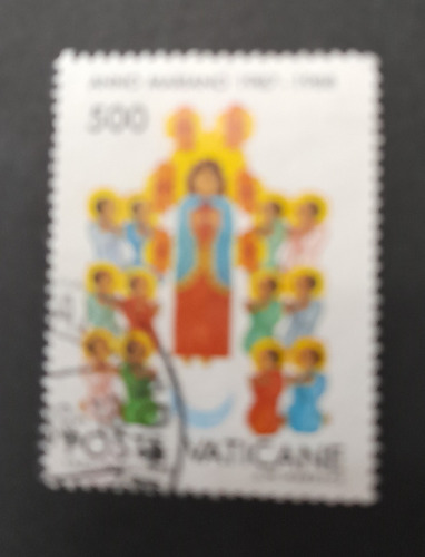 Sello Postal - Vaticano - Año Mariano - Pentescostes