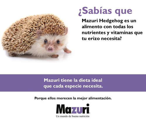 Imagen 3 de 9 de Alimento Mazuri Para Erizos 100% Original (11.3 Kg)