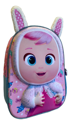 Mochila Bebes Llorones Coney Con Orejas Cry Babies Cb77320 Color Rosa