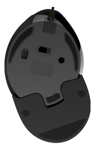 Mouse Vertical Delux Ergonomic Series M618plus Rgb Black