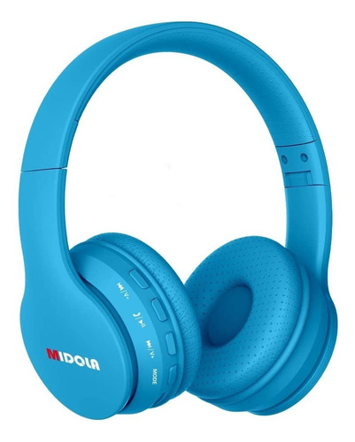 Midola Auriculares Bluetooth Inalámbricos Niños Límite 85db Color Azul