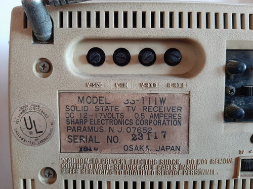 Imagem 8 de 11 de Mini Tv Sharp 3s-111w - Como Peça Pra Decoração