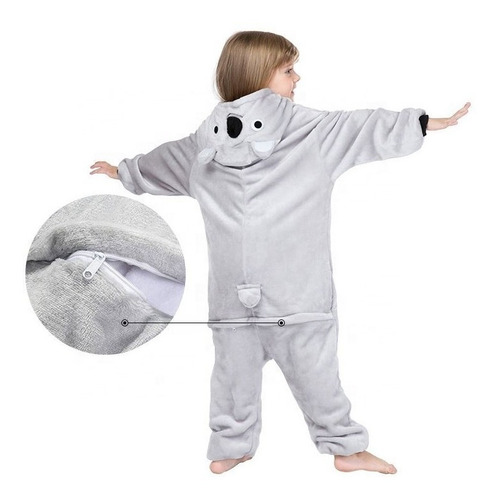 Imagen 3 de 3 de Pijama Kigurumi Koala Polar Niño Niña Kawaii