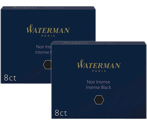 Cartuchos De Tinta Negra Para Pluma Waterman | 16 Unidades