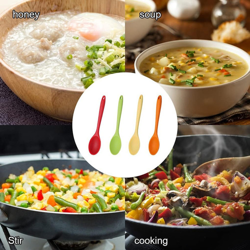 Firefly Cucharas De Silicona De 4 Piezas Para Cocinar,