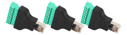 Conector Adaptador Rj45, 3 Piezas, Terminal De Tornillo, Ros