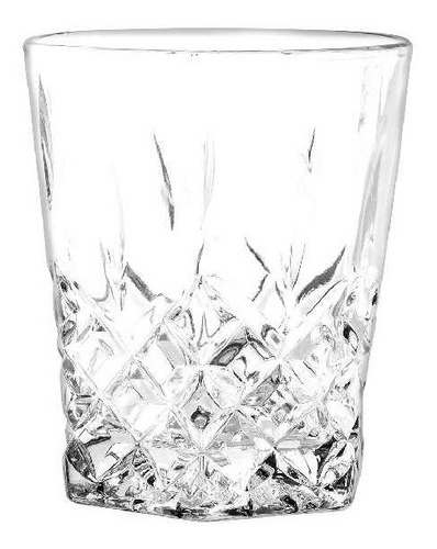 12 Vasos De Vidrio Diamante Para Whiskey Y Licor 10 Oz Color Transparente
