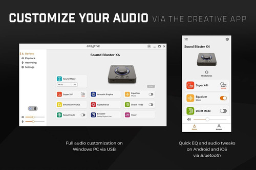 Creative Sound Blaster X4 De Alta Resolución De 24 Bits/192
