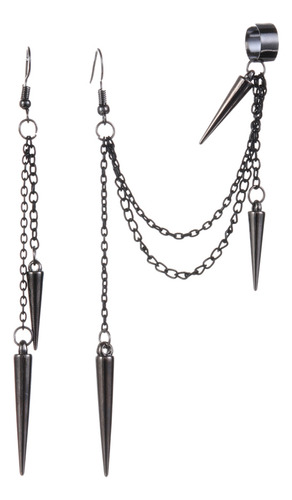 Brincos Punk Rivet Ear Stud Dangle Hip Hop Party Long