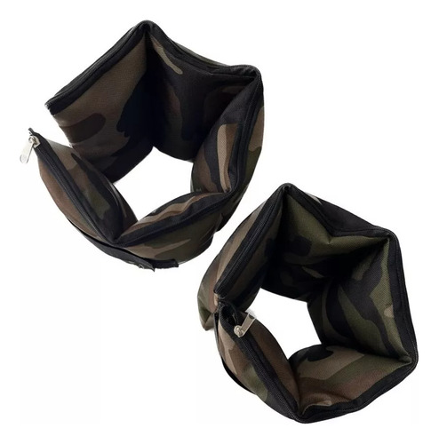 Tobilleras Camufladas 3kg C/u Reforzadas El Par Con Peso Gym Camufladas