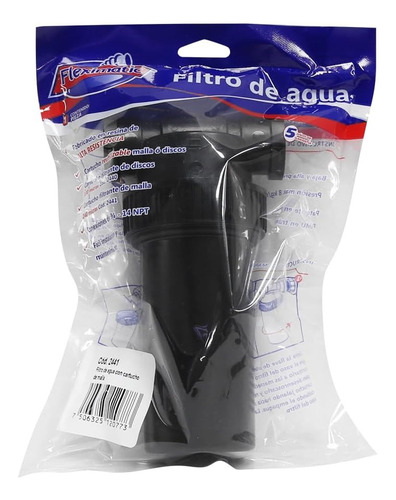Filtro De Agua Con Cartucho De Malla Negro Fleximatic 2441 Negro