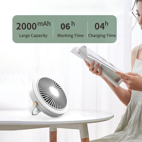 Imagen 9 de 9 de Ventilador De Techo Multifunción De Tres Velocidades 2000mah