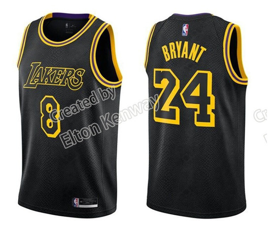 Edición Fan Camiseta Jersey Baloncesto Kobe Bryant#24Los Angeles Lakers Amarillo 