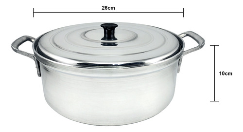Arrocera De Aluminio Con Tapa De 28 Cm