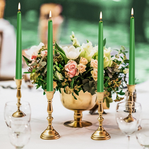 Konni 0.87 × 10 Pulgadas De Velas Cónicas Verdes, Velas Alta