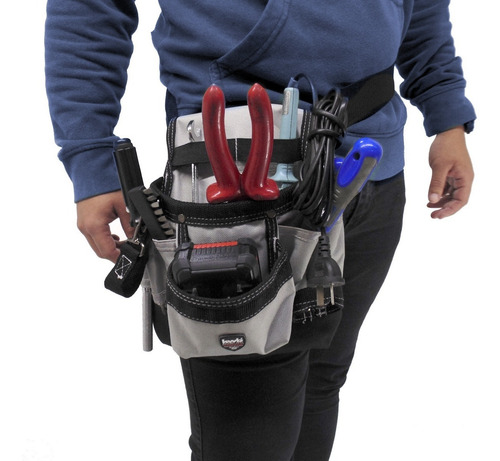 Imagen 7 de 8 de Bolso Porta Herramientas Profesional Cinturón Nylon Kwb