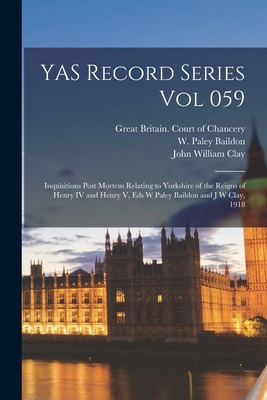 Libro Yas Record Series Vol 059: Inquisitions Post Mortem...