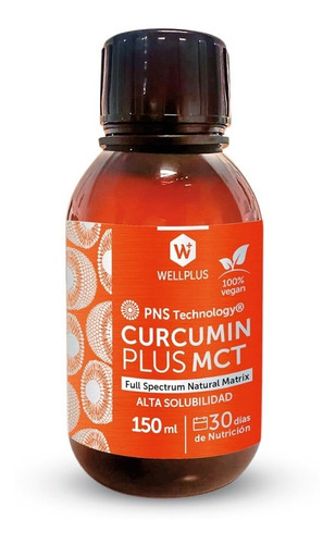 Curcumin Plus Mct Liposomal 150ml Vegana Antiox Wellplus