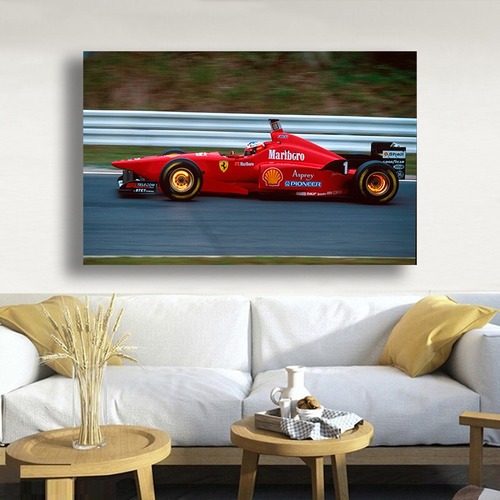 Cuadro Decorativo Moderno Ferrari Formula 1 Schumacher 90x60
