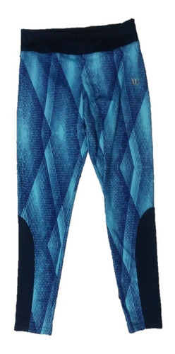 Leggins Wilson T: M Color Azul Jaspeado Para Dama