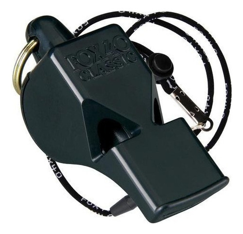 Vv Silbato Fox 40 Clasico Classic Negro Con Cordon