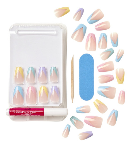 Press-on Nails Kiss Voguish Fantasy 'doces' Multicoloridos