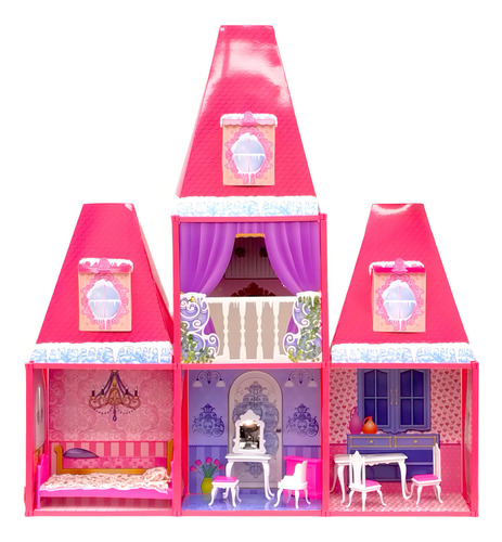 Castillo De Princesa Con Accesorios Color Fucsia