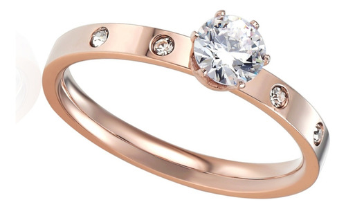 Anillo Compromiso, Bañado Oro 18k. Joyas Lucyana. Barranco