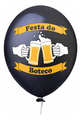 Balão Temático Nº 11 Festa Do Boteco - Pct 25 Unid