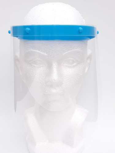 10 Caretas Protectora Medica Facial Con 5 Facias Cada 1 Color Azul