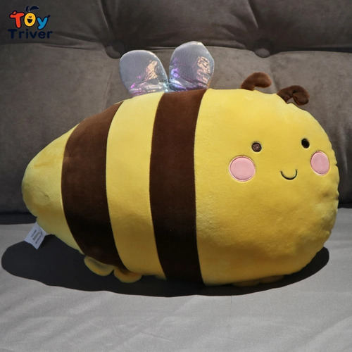 Imagen 5 de 8 de Peluche Almohada Cojín Abeja 50cm