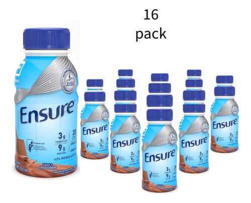 Ensure Sabor Chocolate Caja Con 16 Piezas De 237ml