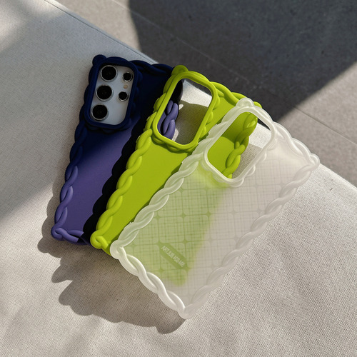 Funda Para Samsung Galaxy A06/a16/s24 Fe, Brillo Metálico Mate Y Marco Retorcido, Silicona Suave Que Absorbe Los Golpes
