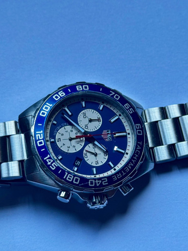 Relógio Tag Heuer F1 Red Bull Special Edition Caz1018 43mm Prateado Azul Azul (Usado)