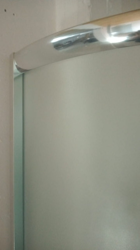 Baño Columna Escocesa Y Box Cabina De Ducha Armazón Plateado Panel Esfumado Circ 80