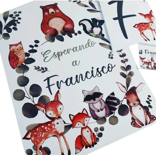 Bosque Nordico Animalitos Party Box Kits Impresos Para 12