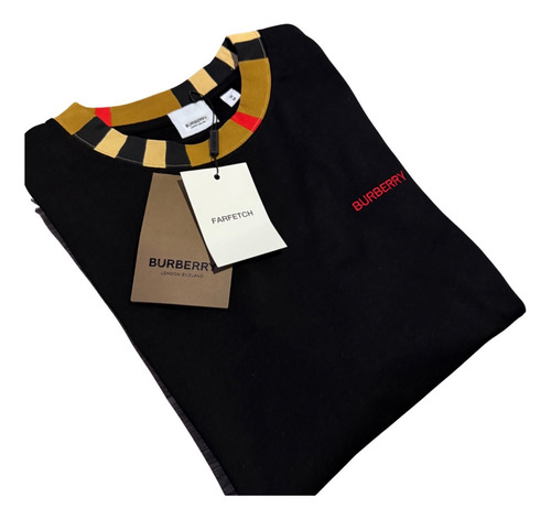 Camisa Playera De Cuello Redondo Burberry