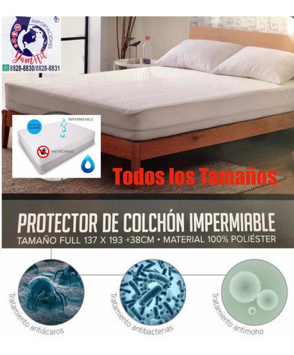 Imagen 6 de 6 de Protector De Colchón Y Almohadas, Imperme Y Semi Impermeable