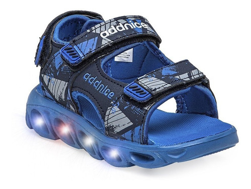 Sandalias Addnice Harry Led Azul Con Luces 1040