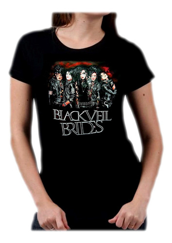 Baby Look Manga Curta Black Vaill Brides Ref=214