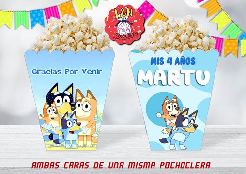 Cajitas Pochocleras Personalizadas, Pack X25 Bluey