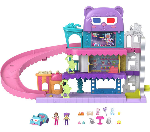 Polly Pocket Autocine Pollyville Set De Juego