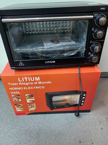 Horno De Mesa Electrico Conveccion Litium 45l 220v Negro