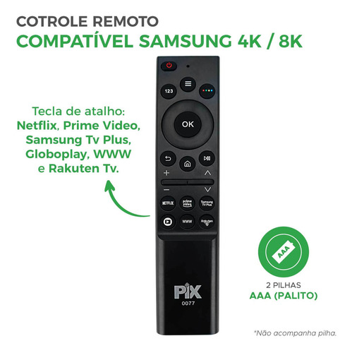 Controle Remoto Compatível Smart Tv QN900A Q70A AU8000