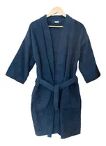 Comprar Batas De Baño 100% Algodón Hombre Damas Unisex - Azul Marino