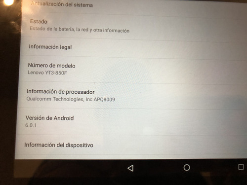 Tablet Yoga Tab 3 Yt3-850f Negro (Usado)