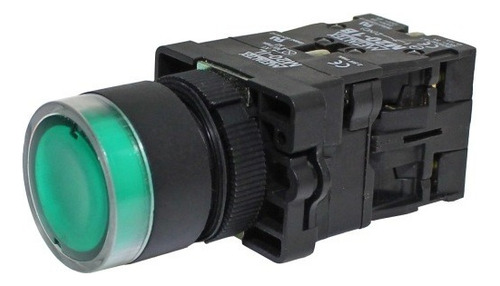 Botão De Comando 22mm Iluminado 24v Verde P20ig Metaltex (i)