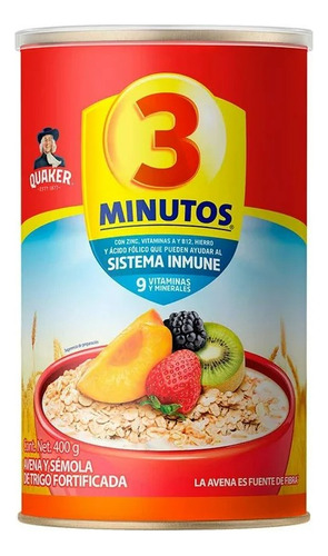 Quaker-3 Minutos Avena Y Sémola De Trigo Fortificada