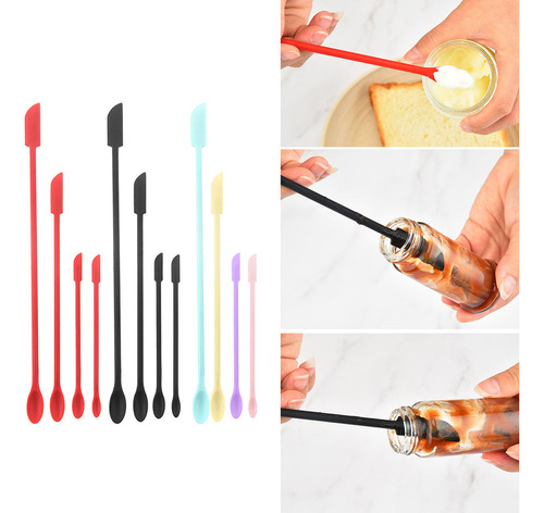 (c) Miniespátula De Maquillaje De Silicona, Juego De Espátul
