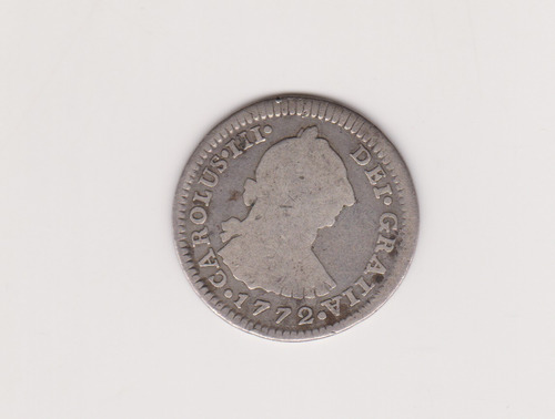 Moneda Mexico 1 Real Año 1772 Fm Invertido Plata Bueno